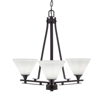 Uptowne Three Light Chandelier in Dark Granite (200|323-DG-312)