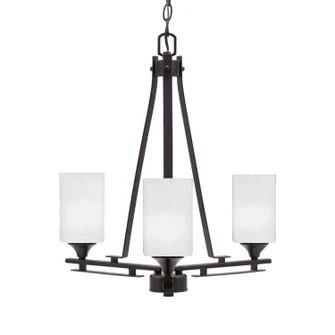 Uptowne Three Light Chandelier in Dark Granite (200|323-DG-3001)