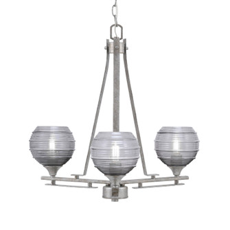 Uptowne Three Light Chandelier in Aged Silver (200|323-AS-5112)