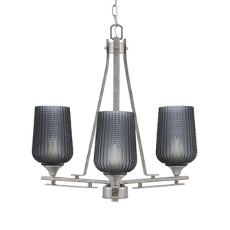 Uptowne Three Light Chandelier in Aged Silver (200|323-AS-4252)