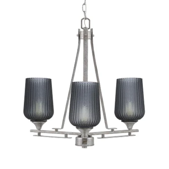 Uptowne Three Light Chandelier in Aged Silver (200|323-AS-4252)