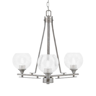 Uptowne Three Light Chandelier in Aged Silver (200|323-AS-4100)