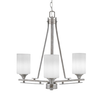 Uptowne Three Light Chandelier in Aged Silver (200|323-AS-310)
