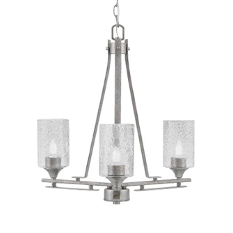 Uptowne Three Light Chandelier in Aged Silver (200|323-AS-3002)