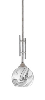 Uptowne One Light Mini Pendant in Aged Silver (200|320-AS-4109)