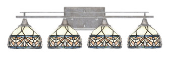 Uptowne Four Light Bath Bar in Aged Silver (200|134-AS-9485)