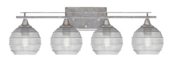Uptowne Four Light Bath Bar in Aged Silver (200|134-AS-5110)