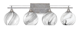 Uptowne Four Light Bath Bar in Aged Silver (200|134-AS-4109)