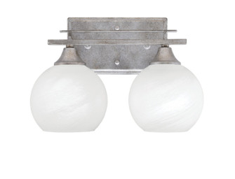 Uptowne Two Light Bath Bar in Aged Silver (200|132-AS-4101)