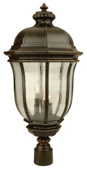 Harper Three Light Outdoor Post Mount in Peruvian Bronze Outdoor (46|Z3325-PRO)