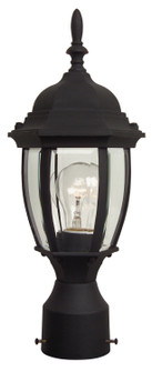 Bent Glass Cast One Light Post Mount in Textured Black (46|Z265-TB)