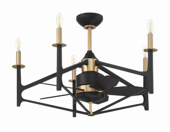 The Reserve 32 24'' Ceiling Fan in Flat Black/Satin Brass (46|RSV32FBSB5)