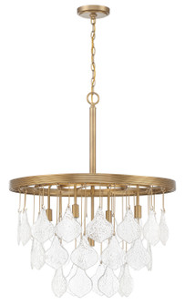 Vesi Five Light Pendant in Satin Brass (46|P981SB5)