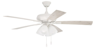 Eos Frost 4 Light 52'' Ceiling Fan in White (46|ECF114W5-WWOK)