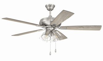 Eos Clear 4 Light 52'' Ceiling Fan in Brushed Polished Nickel (46|ECF104BNK5-DWWLN)