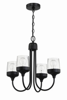 Wrenn Four Light Chandelier in Flat Black (46|58124-FB)