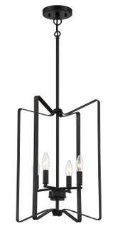 Shayna Four Light Foyer Pendant in Flat Black (46|56134-FB)