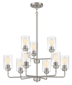 Stowe Nine Light Chandelier in Brushed Polished Nickel (46|56029-BNK)