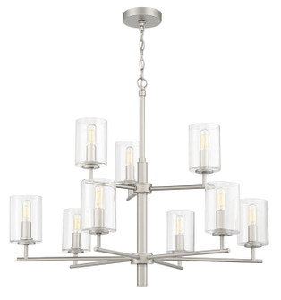 Hailie Nine Light Chandelier in Satin Nickel (46|55629-SN)