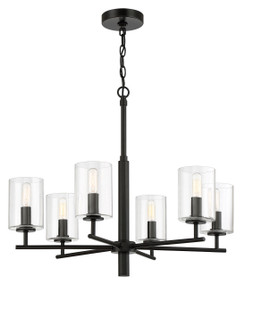 Hailie Six Light Chandelier in Flat Black (46|55626-FB)