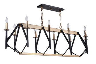 The Reserve Ten Light Island Pendant in Flat Black/Satin Brass (46|55570-FBSB)