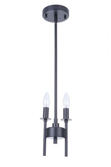 Larrson Two Light Mini Pendant in Flat Black (46|54392-FB)