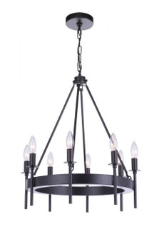 Larrson Eight Light Chandelier in Flat Black (46|54328-FB)