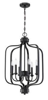 Bolden Six Light Foyer Pendant in Flat Black (46|50536-FB)