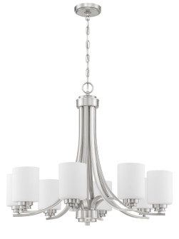 Bolden Eight Light Chandelier in Brushed Polished Nickel (46|50528-BNK-WG)