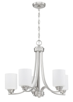 Bolden Five Light Chandelier in Brushed Polished Nickel (46|50525-BNK-WG)