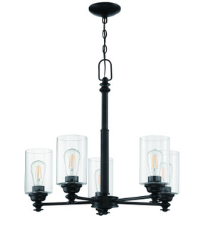 Dardyn Five Light Chandelier in Flat Black (46|49825-FB-C)
