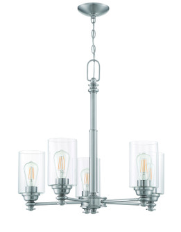 Dardyn Five Light Chandelier in Brushed Polished Nickel (46|49825-BNK-C)