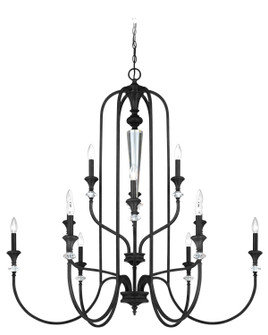 Boulevard 12 Light Chandelier in Mocha Bronze Silver Wash (46|26712-MBS)