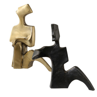 Affection Sculptures, S/2 in Shimmering Bronze And Gold (52|18149)