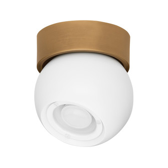 Odin One Light Flush Mount in Patina Brass And Soft White (67|C1406-PBR/SWH)