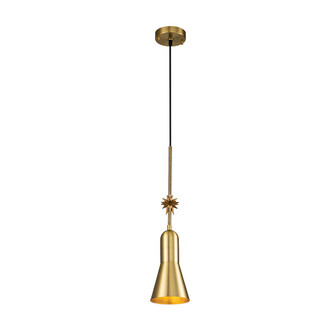 Etoile One Light Pendant in Aged Brass (175|PD00118AGB-1)