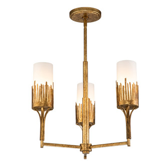 Sawgrass Three Light Chandelier in Gold Leaf (175|CH20319G-3)
