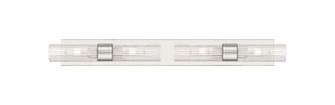 Downtown Urban Four Light Bath Vanity in Satin Nickel (405|617S-4W-SN-G617-8SCL)