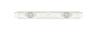 Downtown Urban Four Light Bath Vanity in Satin Nickel (405|617S-4W-SN-G617-8CL)