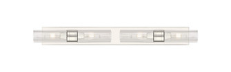 Downtown Urban Four Light Bath Vanity in Polished Nickel (405|617S-4W-PN-G617-8SCL)