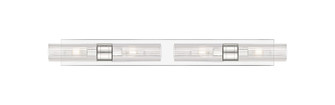 Downtown Urban Four Light Bath Vanity in Polished Chrome (405|617S-4W-PC-G617-8SCL)