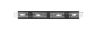 Downtown Urban Four Light Bath Vanity in Matte Black (405|617S-4W-BK-G617-8DE)
