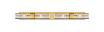 Downtown Urban Four Light Bath Vanity in Brushed Brass (405|617S-4W-BB-G617-8SM)