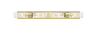 Downtown Urban Four Light Bath Vanity in Antique Brass (405|617S-4W-AB-G617-8DE)