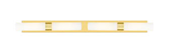 Downtown Urban Four Light Bath Vanity in Satin Gold (405|617L-4W-SG-G617-11SWH)