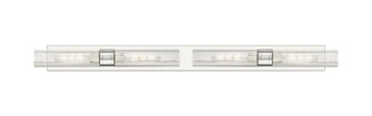 Downtown Urban Four Light Bath Vanity in Polished Nickel (405|617L-4W-PN-G617-11SCL)