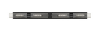 Downtown Urban Four Light Bath Vanity in Matte Black (405|617L-4W-BK-G617-11SCL)