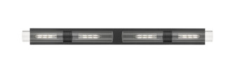 Downtown Urban Four Light Bath Vanity in Matte Black (405|617L-4W-BK-G617-11CL)
