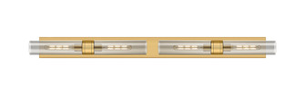 Downtown Urban Four Light Bath Vanity in Brushed Brass (405|617L-4W-BB-G617-11SM)