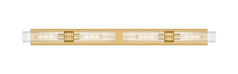Downtown Urban Four Light Bath Vanity in Brushed Brass (405|617L-4W-BB-G617-11SDY)